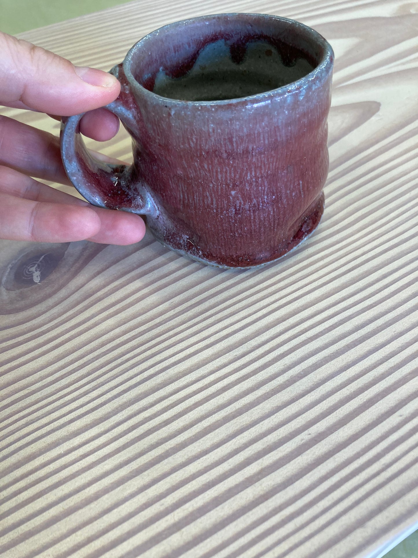 Handmade ceramic cup - vine red variation