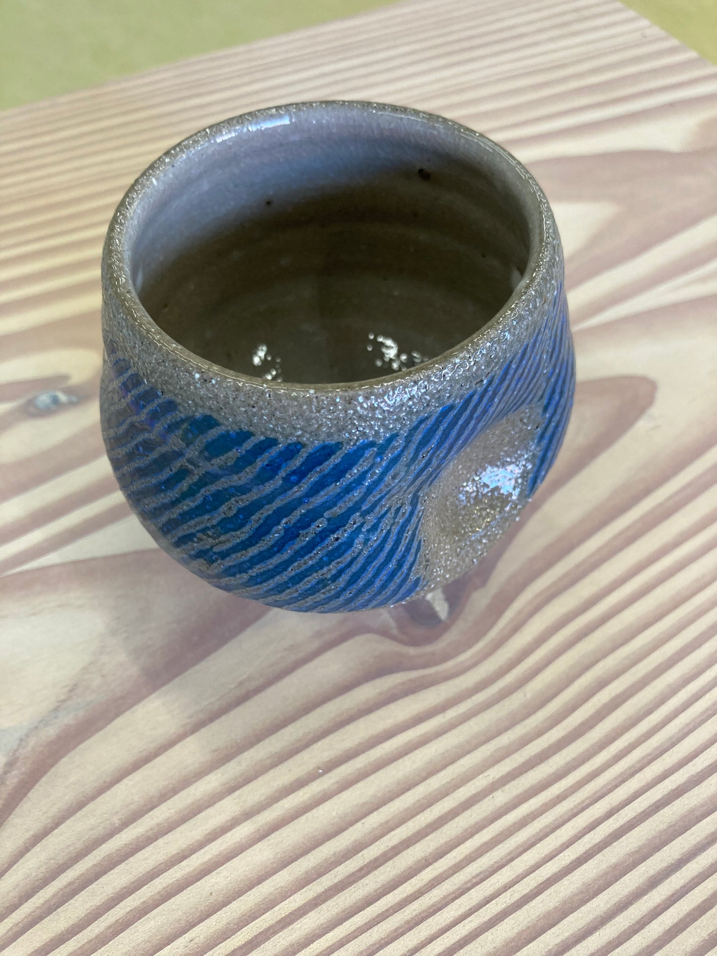 Handmade ceramic cup - Blue variation IIII