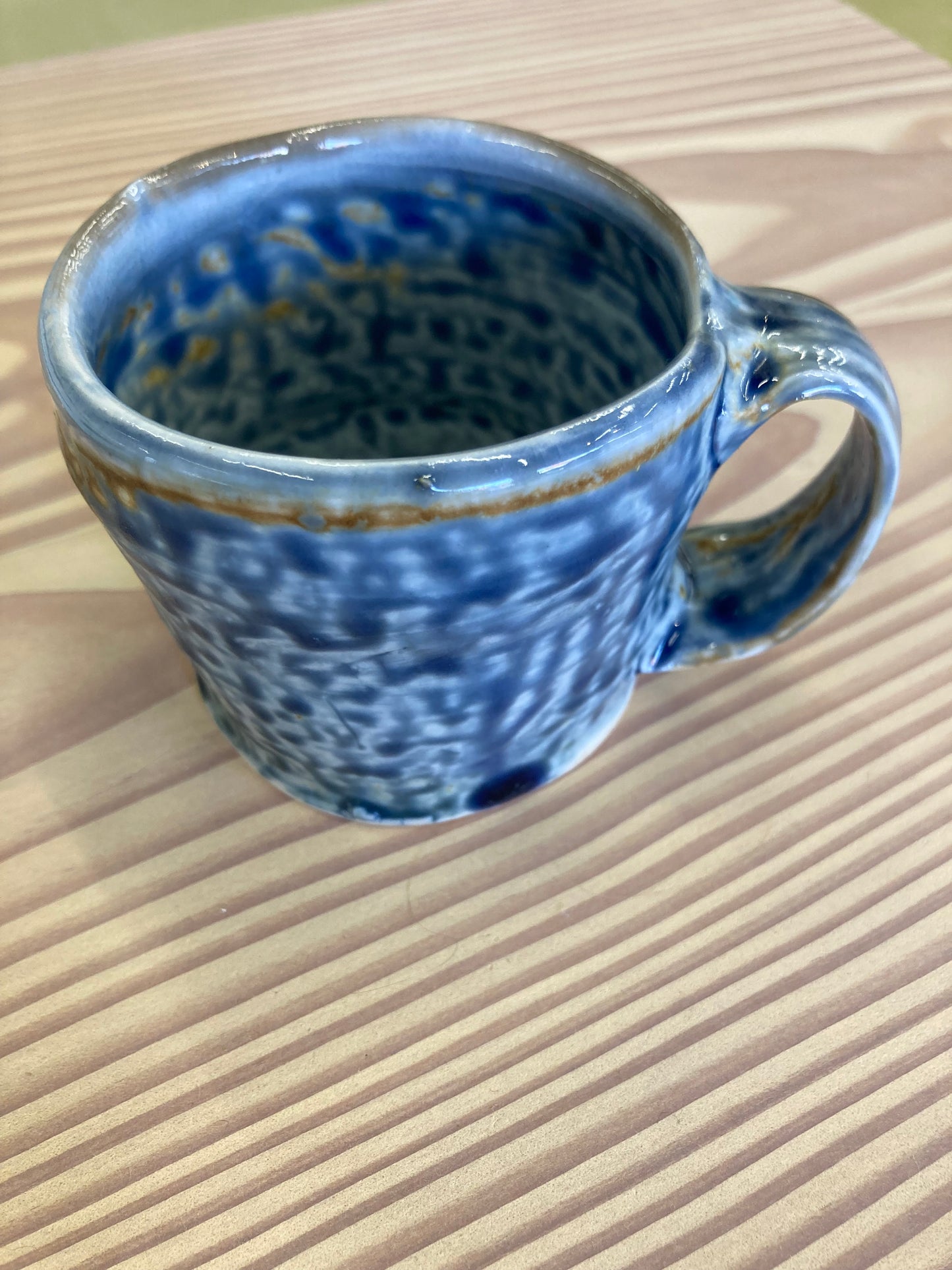 Handmade ceramic cup - Blue variation I