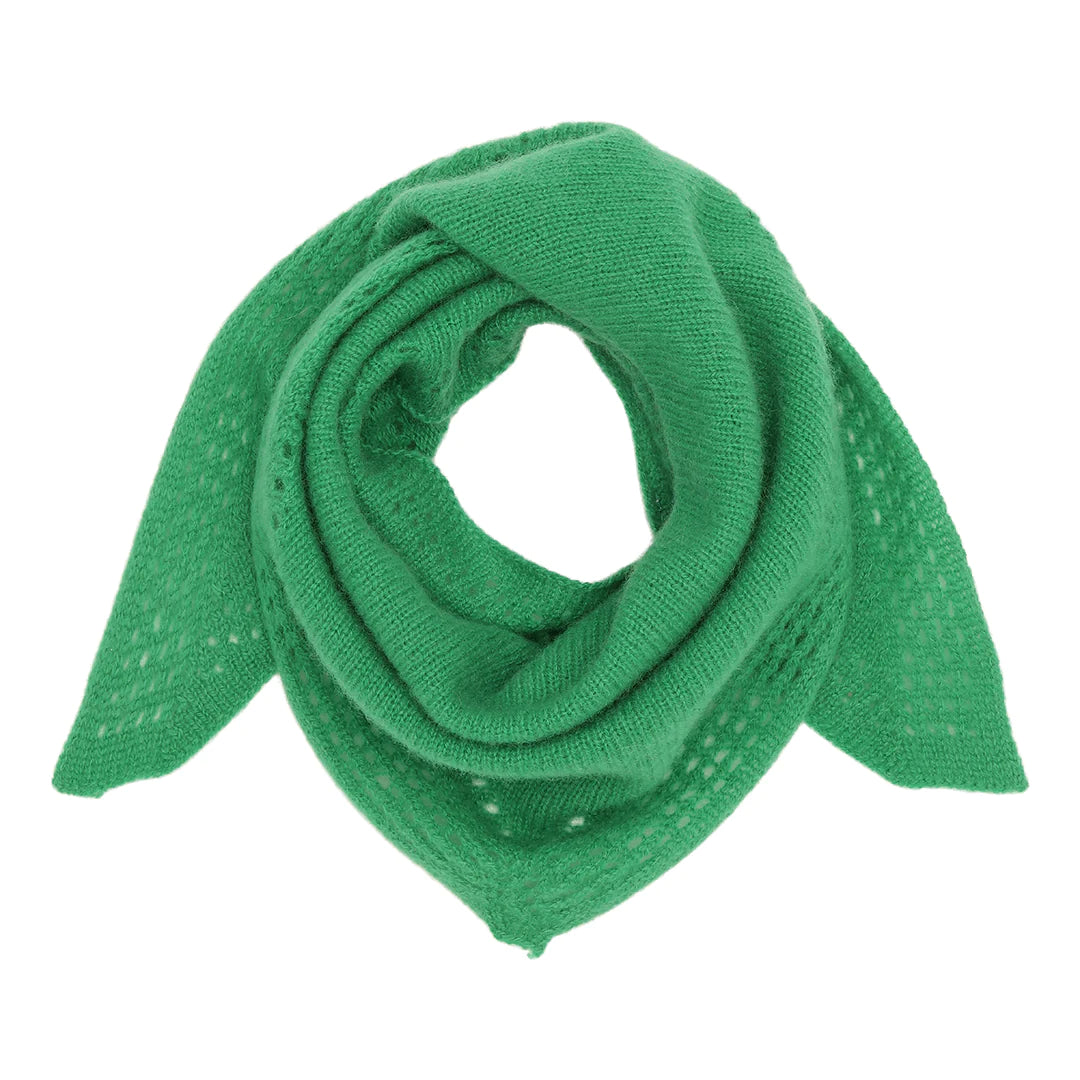 Mini Triangle Scarf - Emerald green