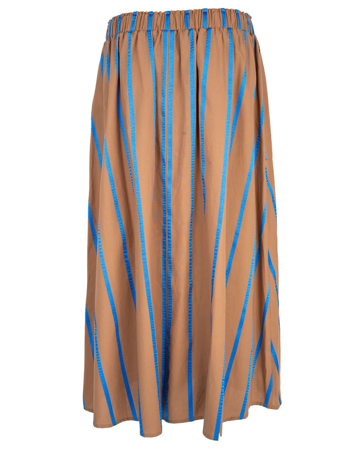 Stinna Skirt - Camel / Blue Stripe